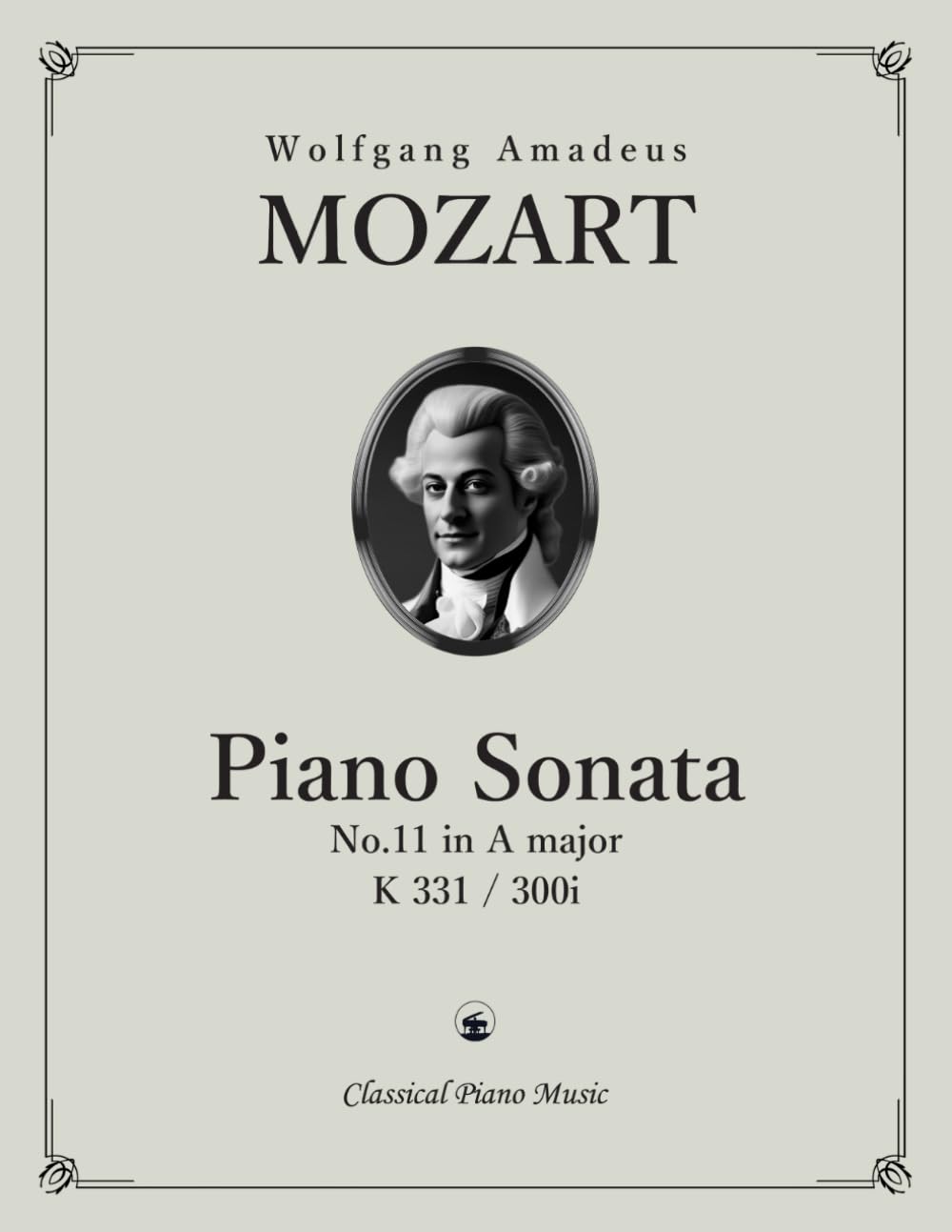 Piano Sonata No.11 in A major K.331 / 300i - Wolfgang Amadeus MOZART - Classical Piano Music: • A showcase of elegance, clarity, and the brilliance of ... Fortepiano Edition of Classic Sonatas