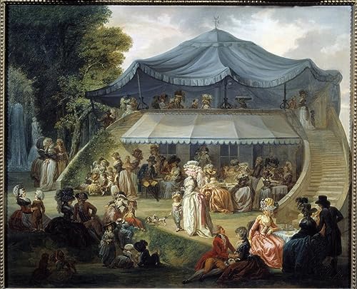 Peinture sur toile décoration bureau motif Fête au Colisée François Louis Watteau