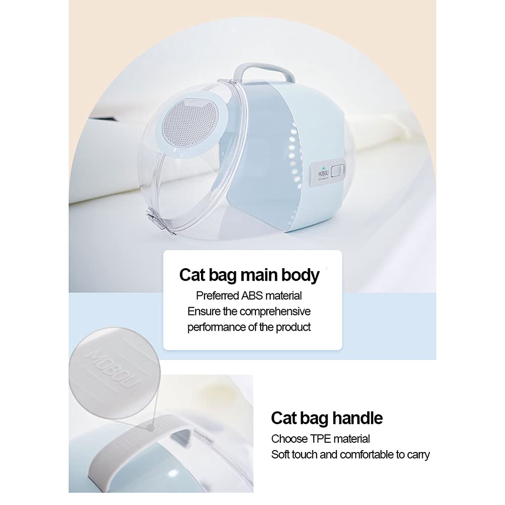 Meng Mochila Portadora De Mascotas para Perros Y Gatos, Transparente Cápsula Espacial, Transpirable Ventilado Bolsa De Transporte con Burbujas, para Uso Al Aire Libre Interior