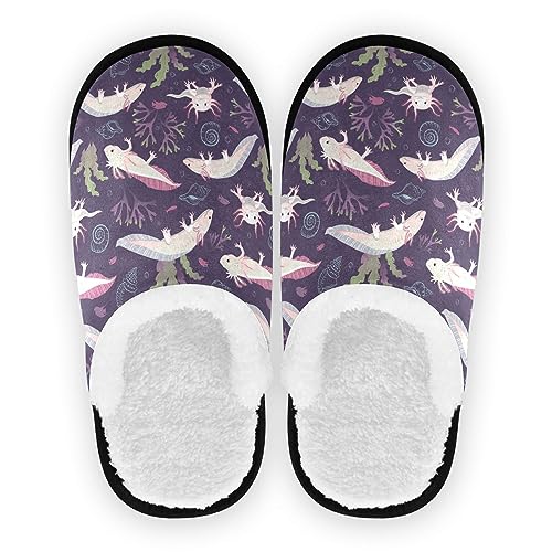 Slippers for Women's Men's Fuzzy House Shoes Warm Nonslip Cozy Indoor Travel Slippers