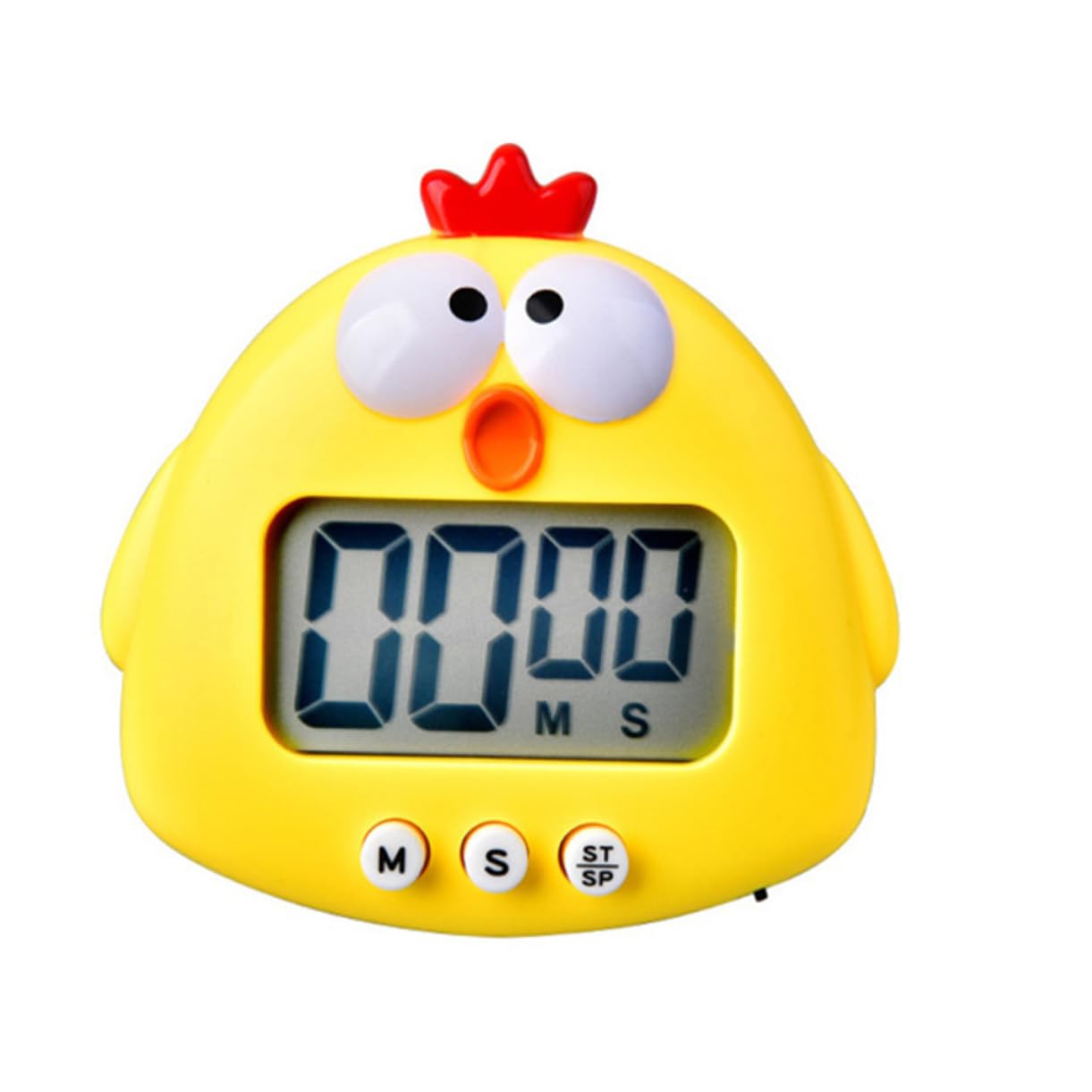 Mobestech 3 Pezzi timer da cucina con cronometro visivo Carino ragazzo timer elettronico dei cartoni animati responsabile del tempo per lo plastica Yellow