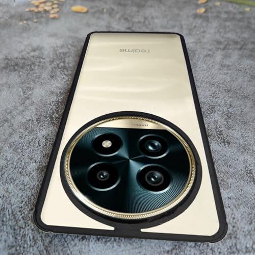 Image of AIBEX Crystal Clear Back Case Compatible with Realme 13 Pro 5G / Realme 13 Pro Plus 5G Back Cover Case | 360 Degree Protection | Shock Proof Design | Transparent Back Cover (PC & TPU, Black)