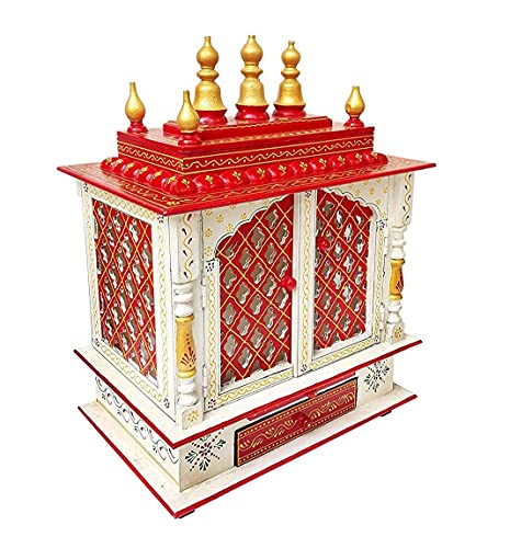 Templo para el hogar Kamdhenu K-5NE en madera de alta calidad con acabado artesanal 2
