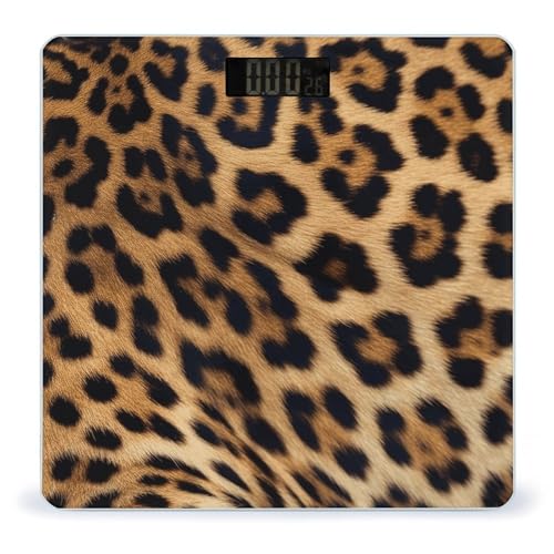 Báscula digital de baño con diseño leopardo rugoso miniatura 1