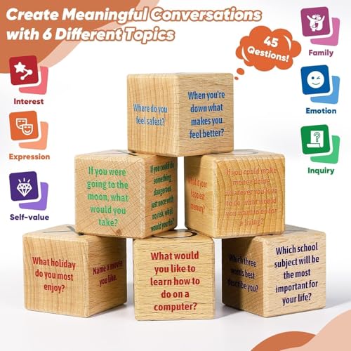 Juego de conversación Tic Tac Toe con cubos de madera miniatura 2