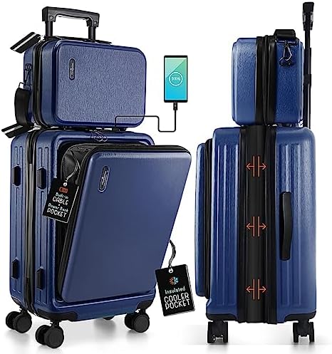 TravelArim 22 Inch Carry On Luggage, Carry On Suitcase with Wheel...