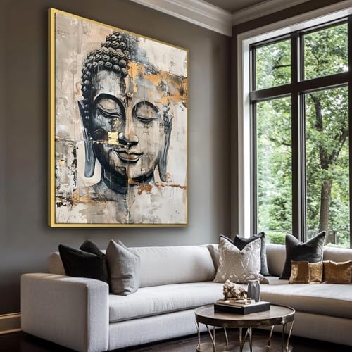 Décoration murale Bouddha XINBAO | Toile bouddhiste grand format 40x60cm sans cadre