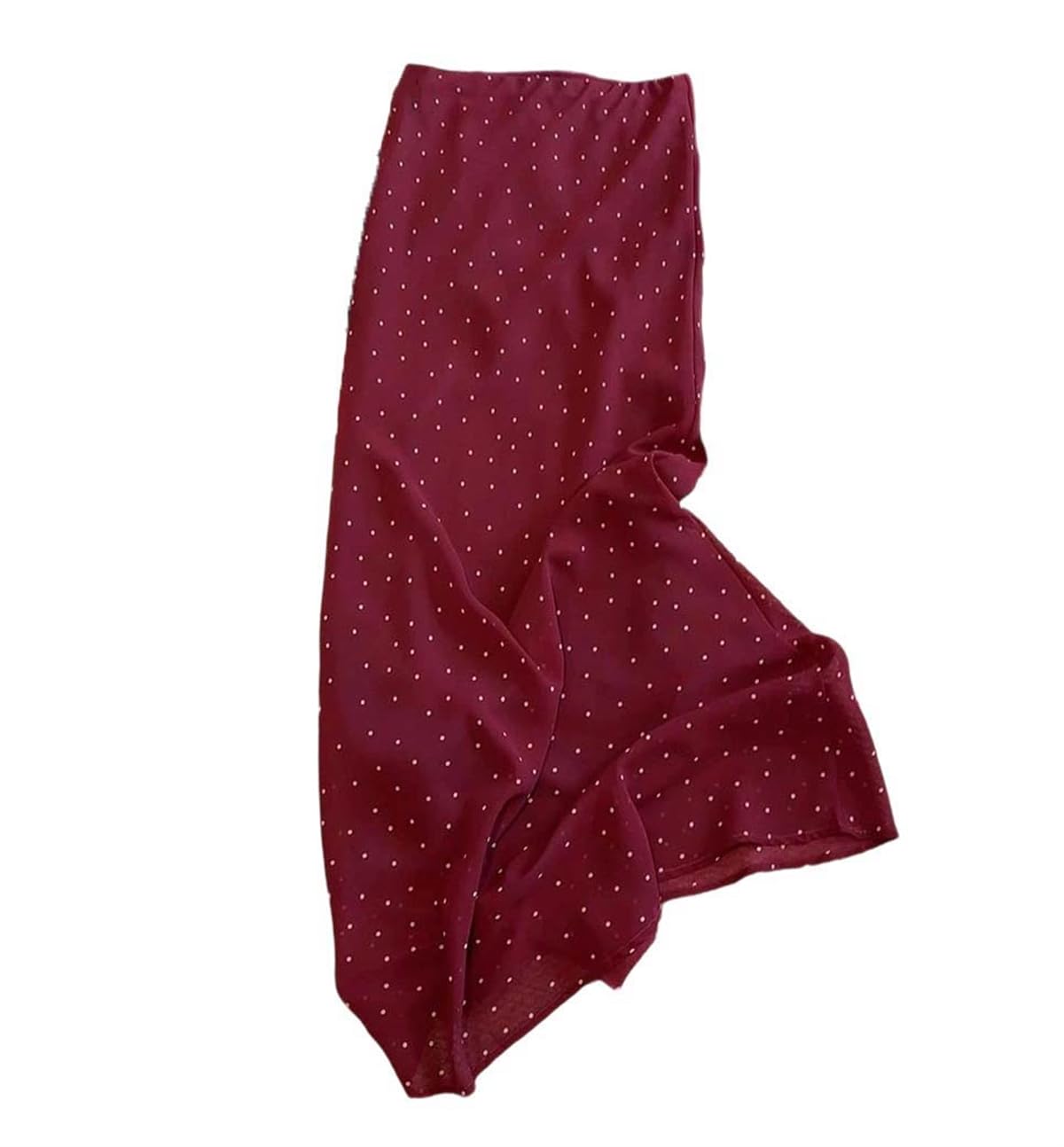 Womens Twist Irregular Satin Skirt High Waist Split Midi Ruched Detail Weekend Outing Skirts