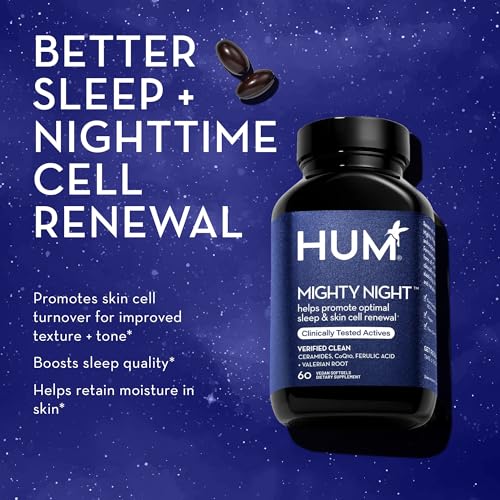 image for HUM Mighty Night - Nighttime Supplement for Skin + CoQ10 & Ferulic Aci