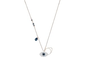 SWAROVSKI Women's Crystal Duo Evil Eye Necklace: Embrace Protection with Sparkling Style