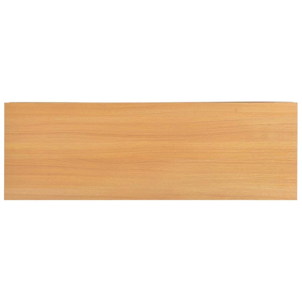 Szafka pod telewizor szara, imitacja naturalnego drewna, 120 x 39 x 58 cm, niska szafka z 2 drzwiami i 2 otwartymi półkami, meble multimedialne do salonu, kina domowego, przepust kablowy