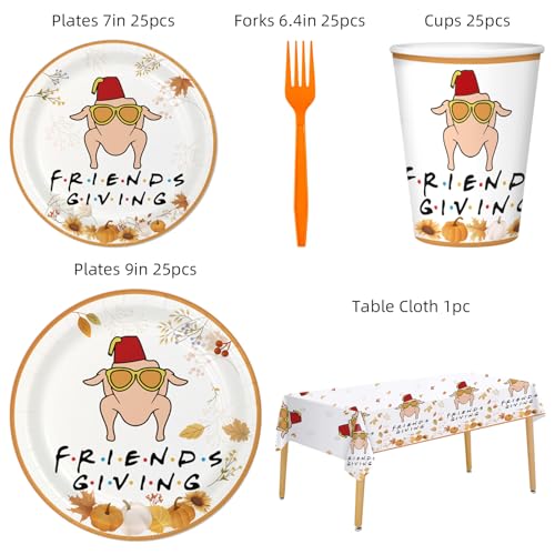 image for Aisosiks Friendsgiving Decorations Set Serves 25, Friendsgiving Party 
