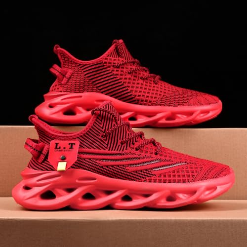 Image of DLWKIPV Men Running Shoes Men's Tennis Shoes Lightweight Breathable Fashion Sneakers Non Slip Workout Gym Shoes for Running