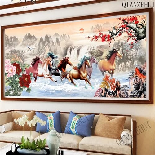 Diamond painting cheval pour sublimer la décoration murale d'un salon