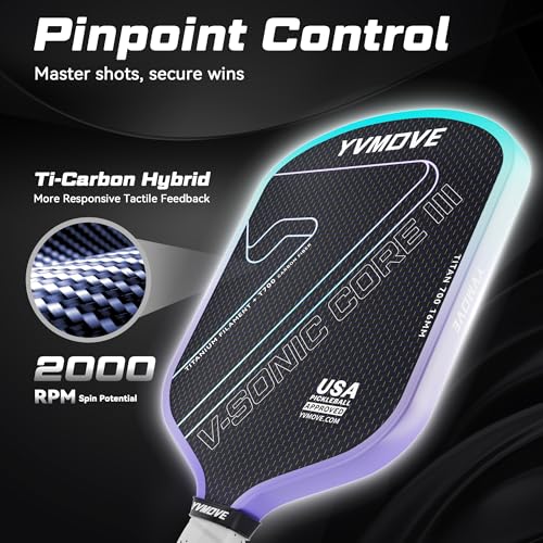 Image of Pickleball Paddles | USAPA Approved | Raw Carbon Fiber Face | Max Control & Effortless Power | 16MM Core Anti-Shock | Intermediates to Pros