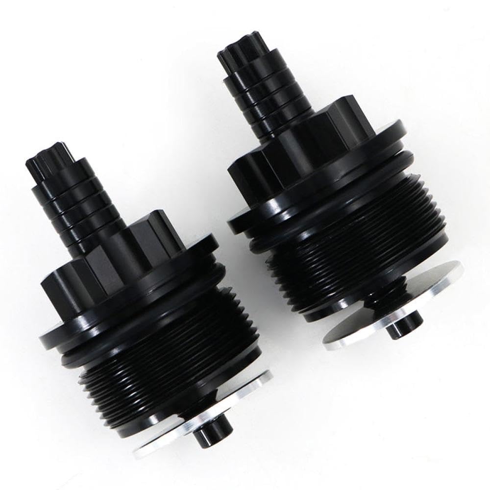 39 mm verstellbare Motorradgabel-Vorspannungsschraube, Aftermarket-Teil, kompatibel mit FXD FXDL FXDC FXR FXLR FXRT XL883N XL1200X XL1200L-Modellen, passend für Verschiedene Fahrräder(Black)