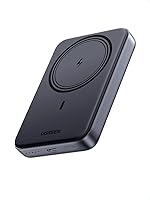 UGREEN Nexode draadloze powerbank 10000 mAh magnetische powerbank met USB-C snellaadfunctie, draadloze externe batterij MagSafe compatibel met iPhone 17 Pro Max/17 Pro/16/15/14/13/12 (zwart)