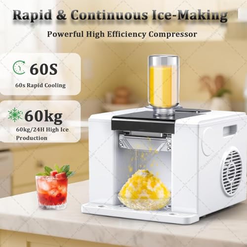 Machine à glaçons flocons de neige coréenne Bingsu blanche tactile - 5