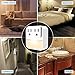 POWRUI Plug-in Night Light with 2-Outlet Extender, Warm White LED Nightlight with Dusk-to-Dawn Sensor for Bedroom, Bathroom, Kitchen, Hallway, Stairs, 4-Pack