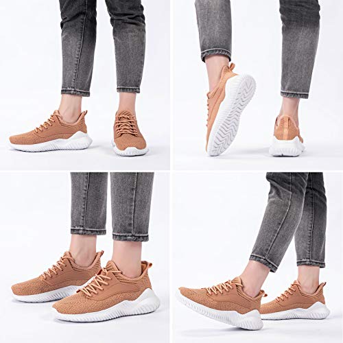 Image of Akk Womens Walking Shoes - Slip On Tennis Running Shoes Memory Foam Lightweight Work Sneakers for Indoor Outdoor Gym