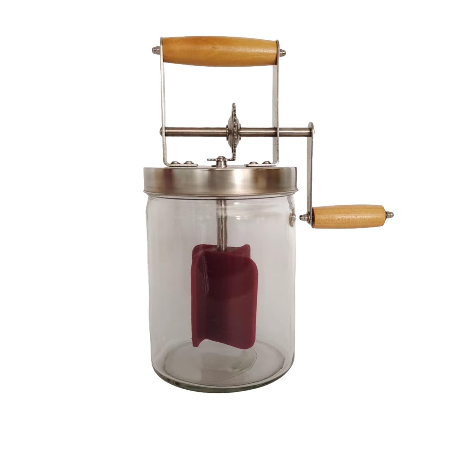 ShowyLive Vintage Glass Butter Churner, Homemade Fresh Butter in Minutes - 1500ml (1.5L)