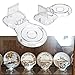 Hipiwe Acrylic Tea Cup Saucer Display Stands Clear Dinnerware Display Easel Stand Teacup Sets Plate Holder,Pack of 8 (8pcs,Short Legs)