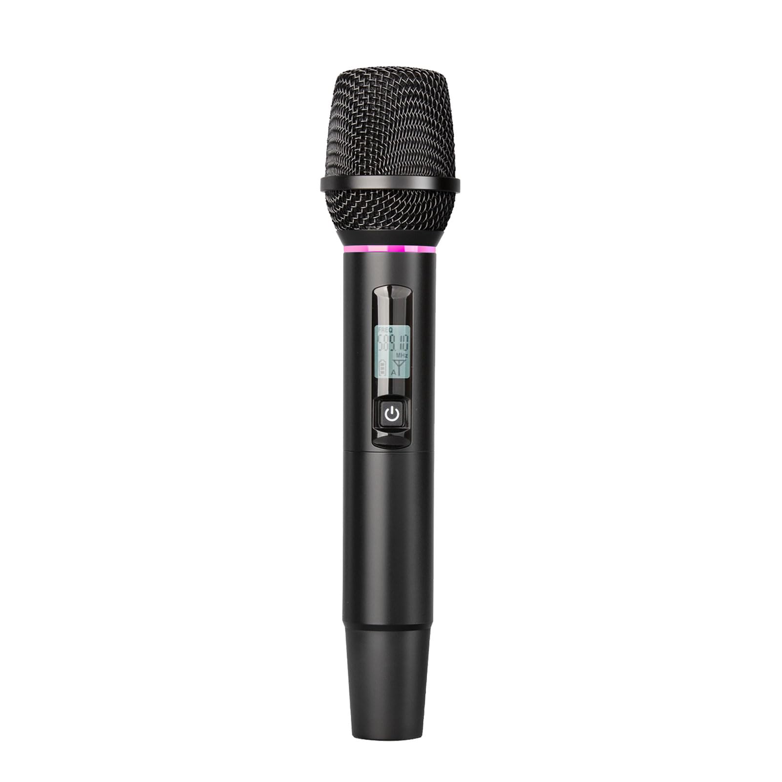 Keenso Système de Microphone sans Fil UHF Micro Portatif avec Récepteur Rechargeable Portée de 164 Pieds Utilisation 5H pour Le Chant Vocal de Fête de Mariage de karaoké à la Maison (1 récepteur