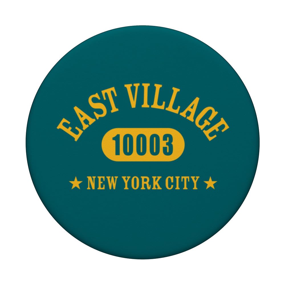 EAST-VILLAGE NEW YORK CITY 10003 / NYC Athletic Design PopSockets Swappable PopGrip, Black - Image 3