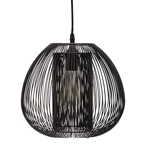 Atmosphera - Suspension filaire Noda noire - métal D28 cm