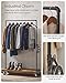 VASAGLE Clothes Rack, Heavy Duty Clothing Rack, Industrial Pipe Style Rolling Garment Rack with Shelf, for Bedroom, Laundry Room, Retail Store, Rustic Brown and Black UHSR65BX