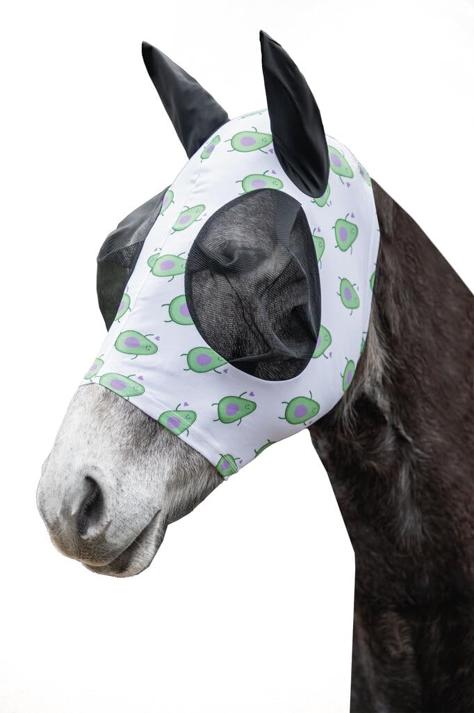 HKM Avocado Máscara anti moscas Blanco/Lila Pony