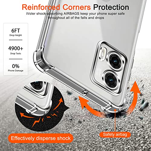 Image of Newlike Silicone Perfect Fitting Hybrid Edge To Edge [Bumper] Side Protection Transparent Back Cover For Motorola Moto G73 5G