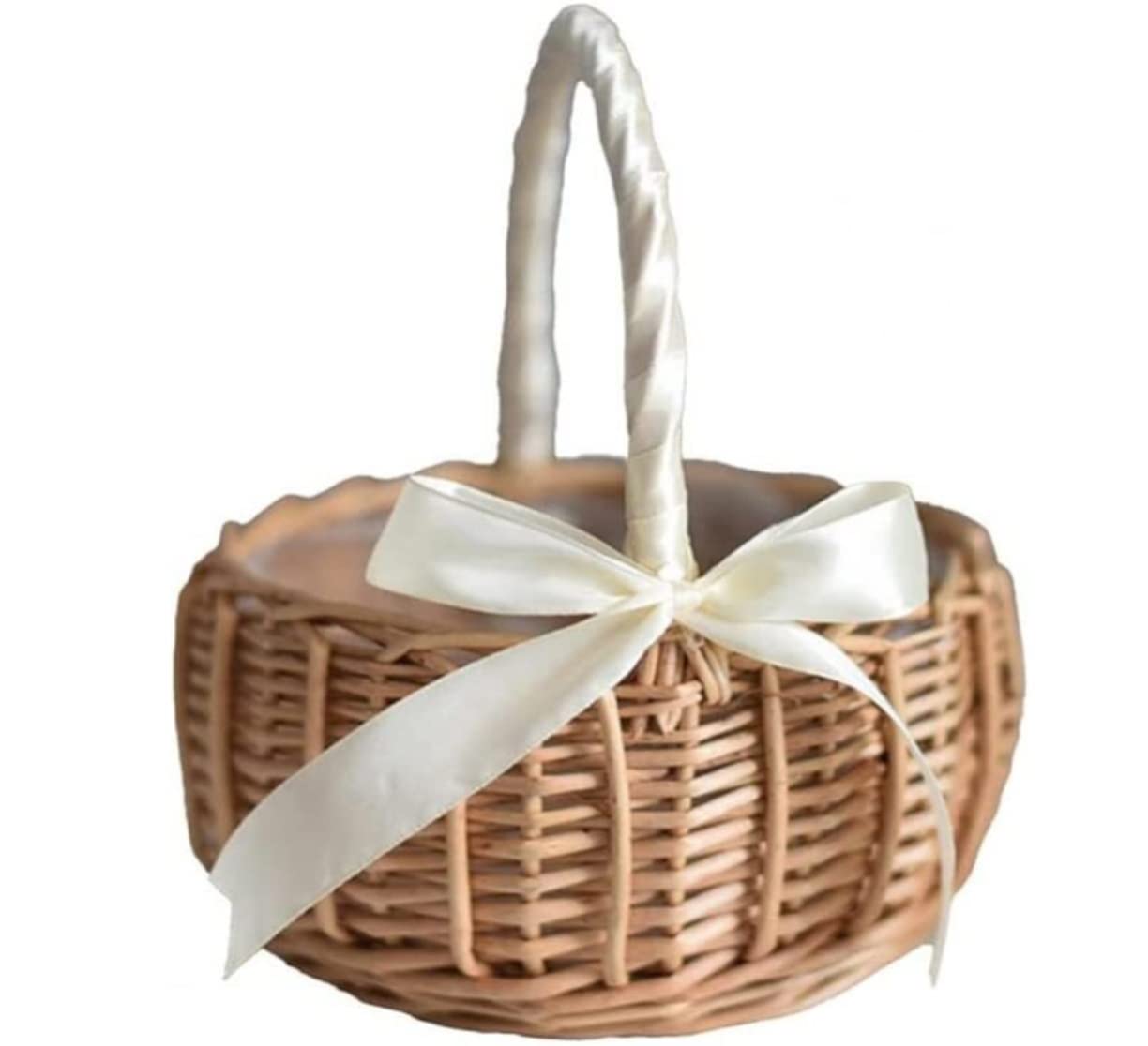 Basket For Garden Picnic Basket Weaving Wicker Baskets Flower Pot Storage For Party Hamper Basket Wedding(15 * 8 * 19cm)