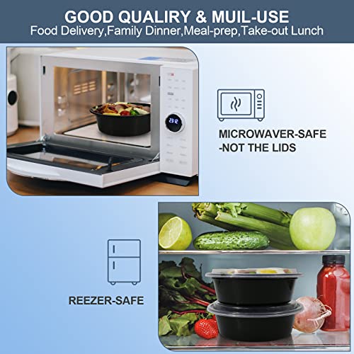 Dodheg 30 Pcs Meal Prep Bowls, Plastic Food Containers With Lids, Food Prep Containers, For Bento Salad Etc, 17 Ounce. #TOP1