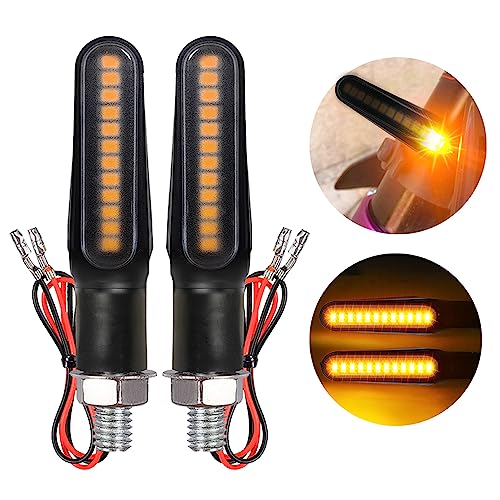 Image of Motorcycle Blinkers Indicator Sequential Turn Signal Amber LED Lamp (Pack of 4)