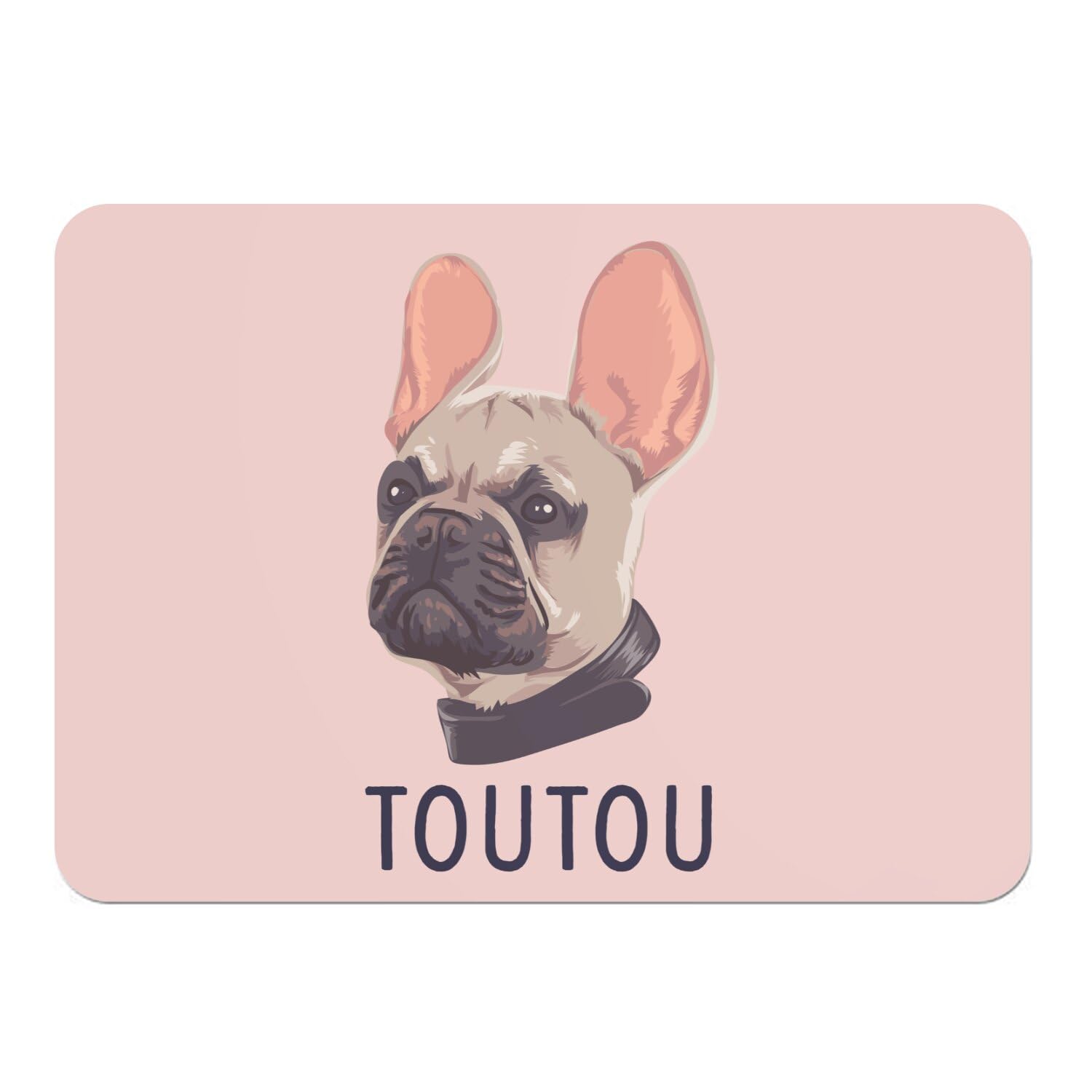 Naperon chien mignon rose en liège pour repas de famille