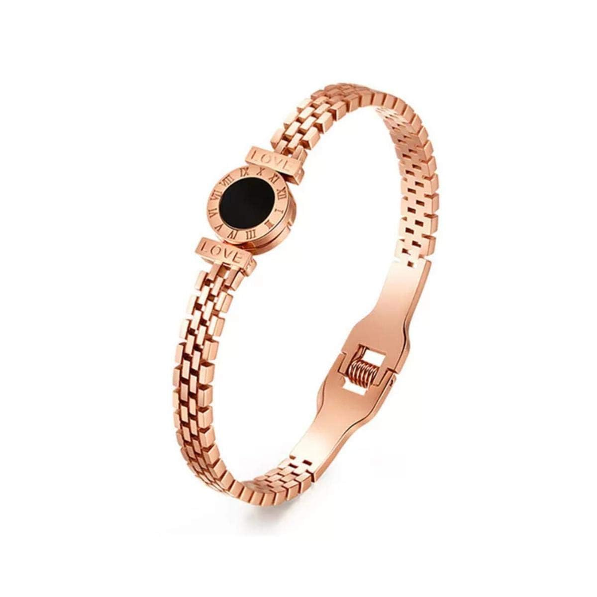 MEENAZ bracelet for woman Evil Eye Bangles for women Anti Tarnish Stylish Adjustable Bracelet for girls Rose gold Kada for Women Accessories Jewellery for Women Girls friendship crystal -562