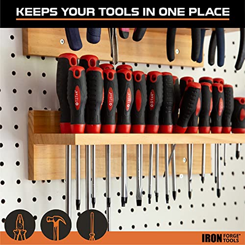 Screwdriver Organizer, Hammer Holder and Pliers Rack - Wall Mount Workshop Hand Tool Organizers and Storage - Thumbnail 5