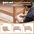 Psilvam 2-Person Outdoor Bench with 700 Lbs Weight Capacity, Poly Lumber Weatherproof Garden Bench Seating for Porch, Balcony and Park, All-Weather Patio Bench Furniture (Teak)