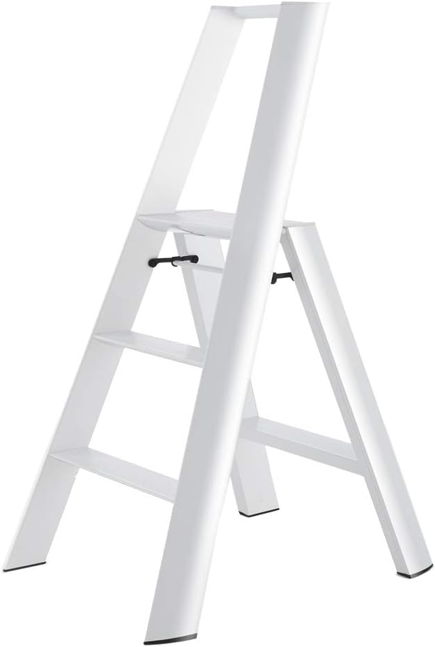 Hasegawa Ladders Lucano Step Ladder, Wide 3, White