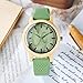 BOBO BIRD Mens Womens 44mm Big Neutral Bamboo Wooden Watch Unisex Japan Analog Quartz Green Silicone Strap Sports Casual Watches with Wood Box
