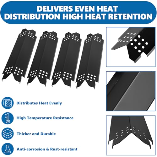 Image of Replacement Parts for Nexgrill 4-Burner 720-0830 720-0830H 720-0830D 720-0783C, Cast Iron Grill Grate, Heat Shield Plates, Burner Tubes, Igniters Kit for Cuisinart CGG-7400 Replacement Parts