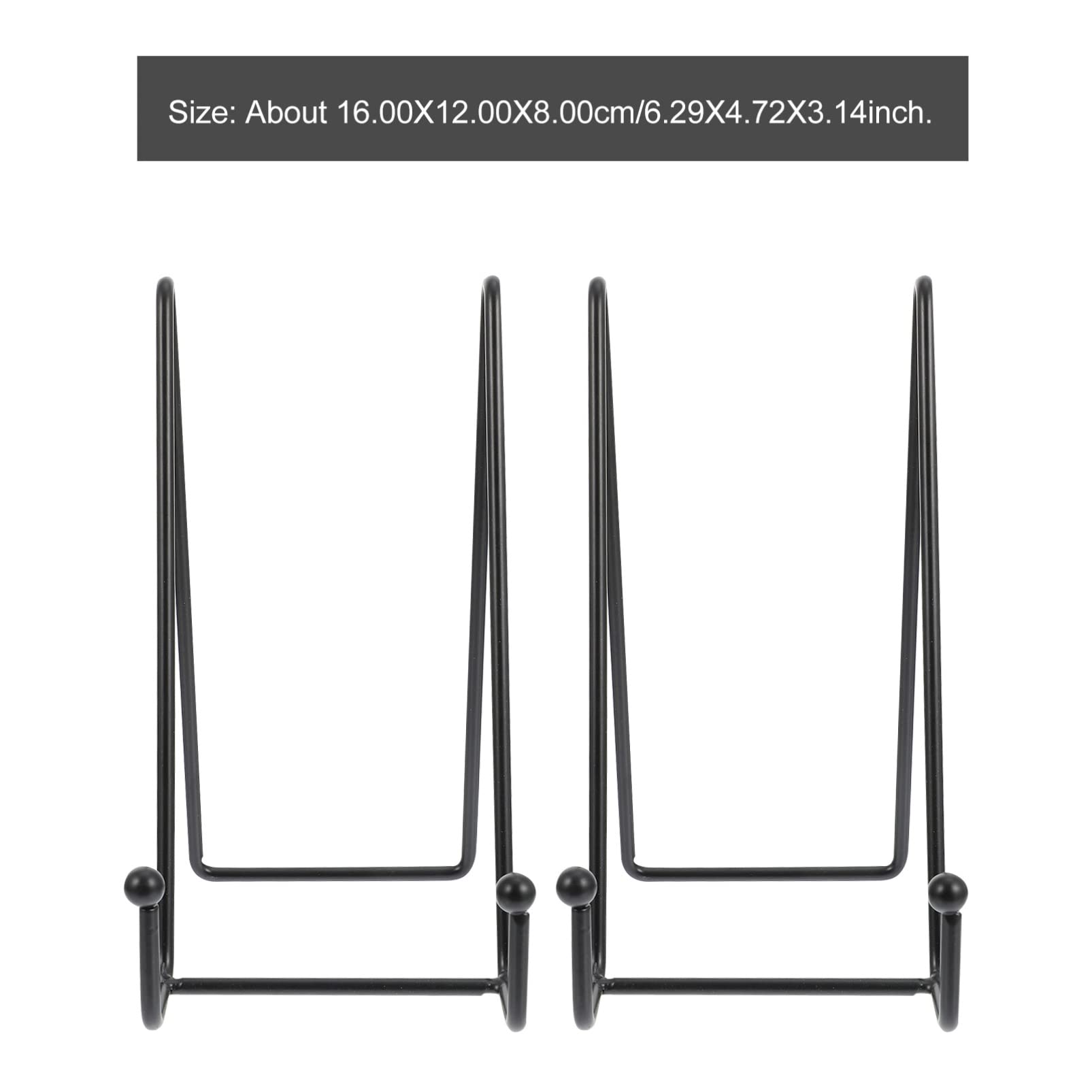 HOOTNEE 2Pcs Plate Display Stands Sturdy Frame Holders for Photos Artworks and Decorative Plates Tilt Angle for Optimal Viewing for Home and Office Decor