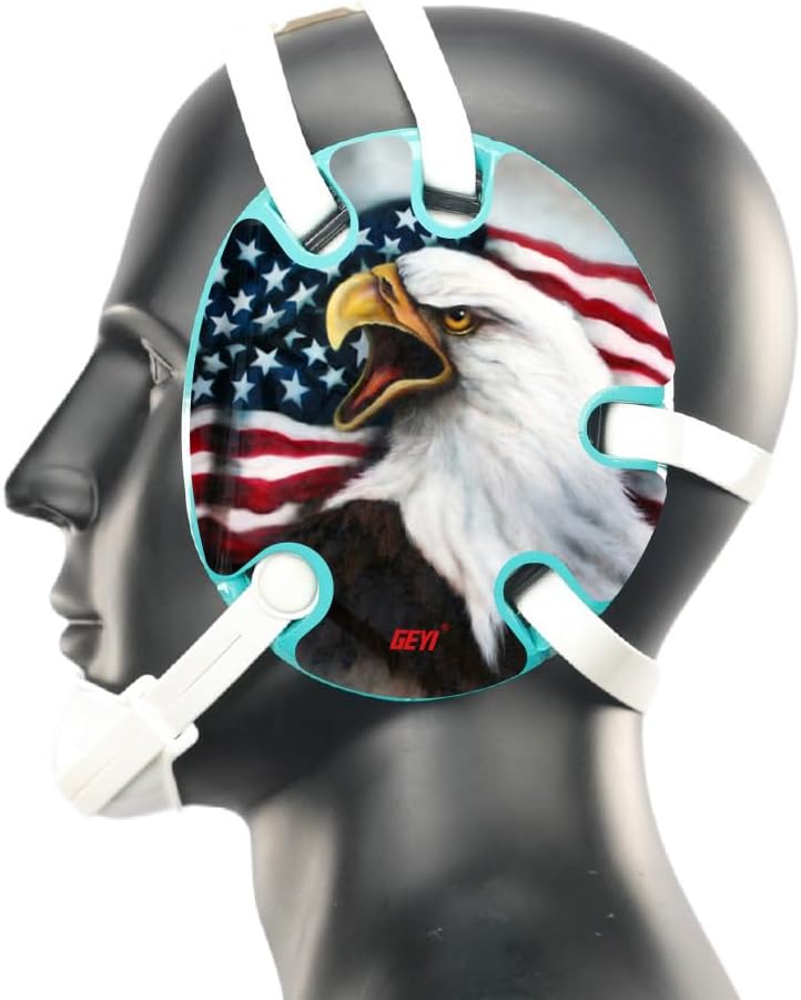 レスリングヘッドギア USAハゲワシラップ付き(ティール)