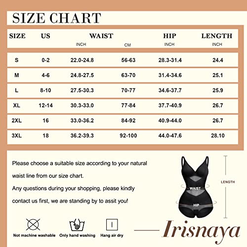 Irisnaya Shaping Bodysuit Shapewear For Women Tummy Control Waist Trainer Full Body Shaper Under Dress V Neck Bra Jumpsuit Top (X-Large,Black) #TOP5