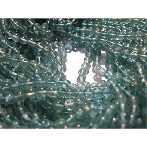 Apatite bleue en perles rondes 4mm, la pierre d'harmonie pour bijoux