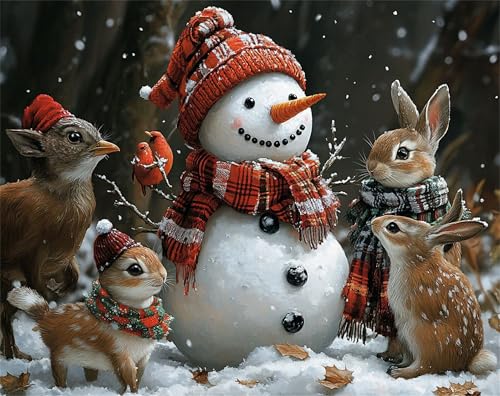 Diamond Painting Ardilla, 5D Muñeco de nieve Cuadro Diamantes, Manualidades Adultos, DIY Pintura Diamante para Niños, Diamond Painting Kit Completo Para Decoración De Pared Del Hogar 90x120cm 0a-1797