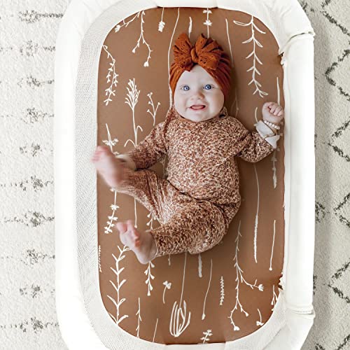 Image of Stretchy Ultra Soft Fitted Bassinet Sheet Set 3 Pack, Universal Fit for Bassinets Baby Cradle Moses Basket Oval Rectangle Mattress Safe and Snug, Cute Jungle Squirrels and Animals