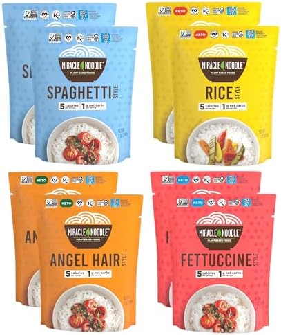 Miracle Noodle Ready to Eat Variety Pack, 7 Oz (Pack of 8)