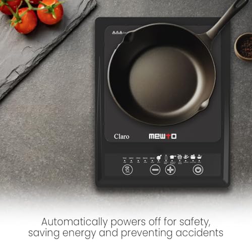 Image of Claro From The House of Link 1200W Induction Cooktop | 7 Cooking Modes with Touch Control & Digital Display | Auto Pan Sensor | Auto Shut off for Safety | 1 Year Warranty